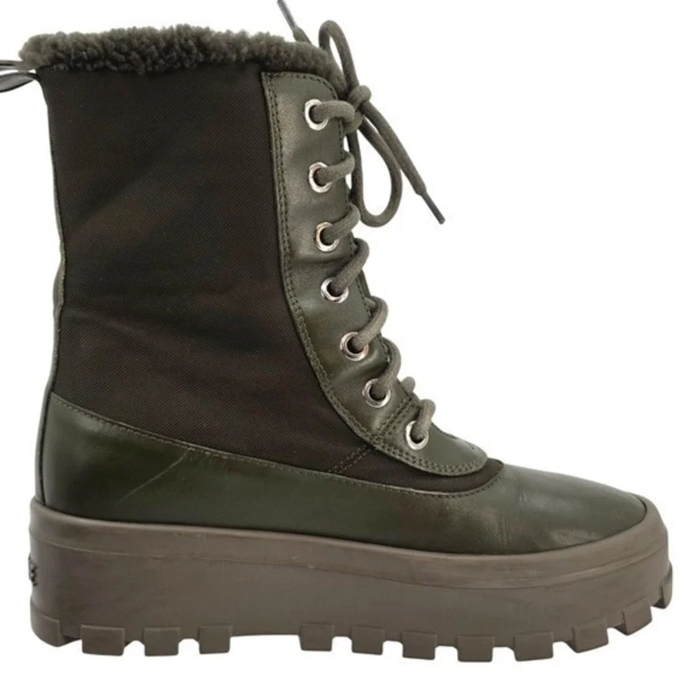 Mackage Womens 40 HERO-W Shearling Lined‎ Winter Boots in Army Green